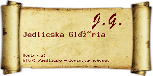 Jedlicska Glória névjegykártya
